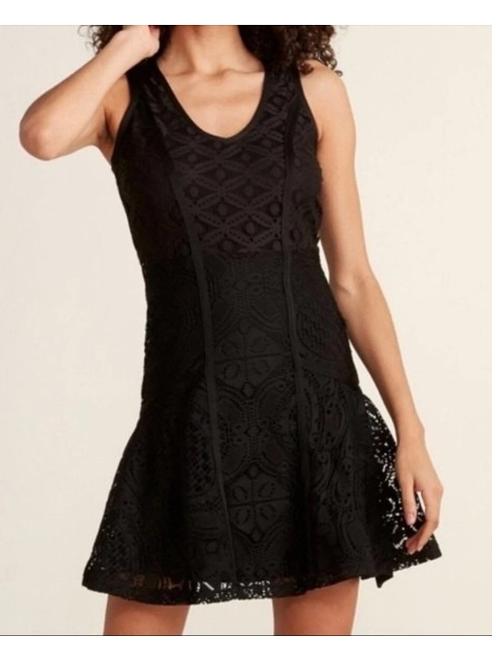 Desigual Black Lace Midi Dress by Christian Lacroix Size Medium
